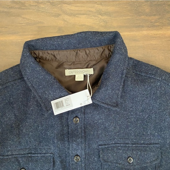 New Outerknown 100% Wool Shirt Jacket Navy Heather Men’s size variation $268 - Picture 8 of 15